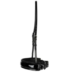 Neusriemen Rossner Wide lakneusriem zwart